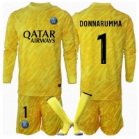 Camiseta Paris Saint-Germain Gianluigi Donnarumma #1 Portero Tercera Equipación Replica 2024-25 para niños mangas largas (+ Pantalones cortos)